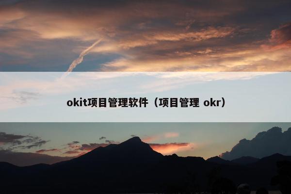 okit项目管理软件（项目管理 okr）