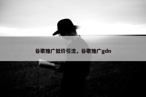 谷歌推广低价引流，谷歌推广gdn