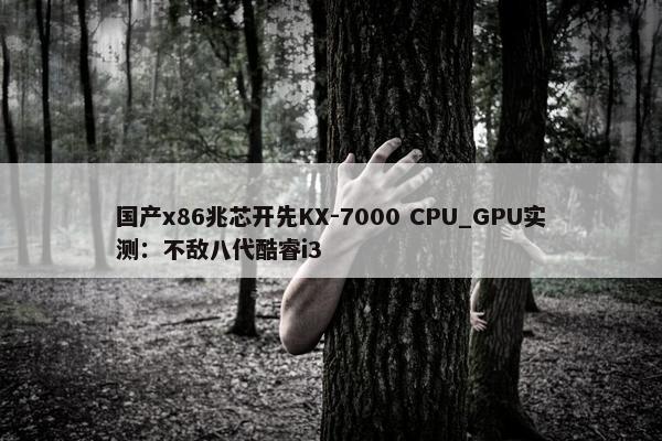 国产x86兆芯开先KX-7000 CPU_GPU实测：不敌八代酷睿i3