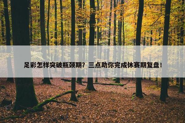 足彩怎样突破瓶颈期？三点助你完成休赛期复盘！